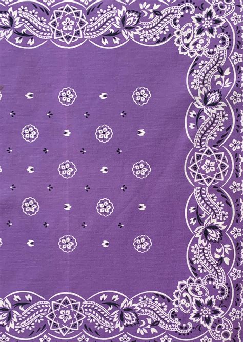 Faded Purple Bandana Vintage 80s All Cotton Fast Color Made In Usa