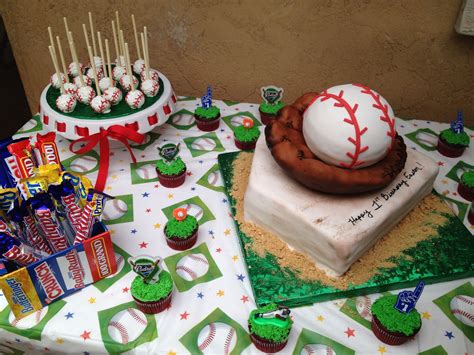 Baseball Themed Birthday Dessert Table By Sweet Revenge Desserts
