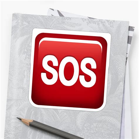 Sos Emoji Sticker By Egpjman Redbubble