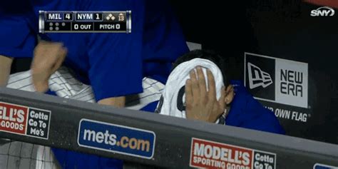  Mets Pitcher Carlos Torres Punches Himself In The Head