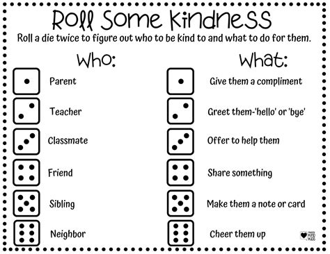 How To Use This Roll Some Kindness Dice Game To Make Kindness A Game