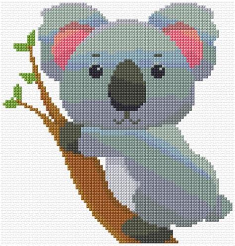 I really love playing around with images and bits of card, so i thought i would… Koala|37|4869|x-stitch|10 Free Patterns Online
