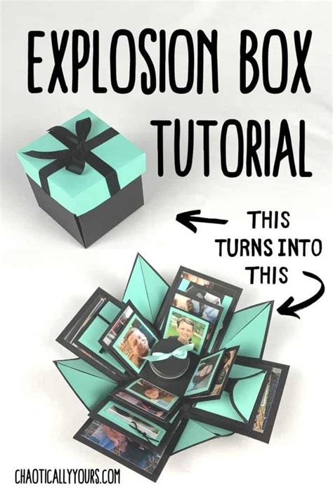 How To Make A Diy Explosion Box Photo Box Diy Diy Exploding Box