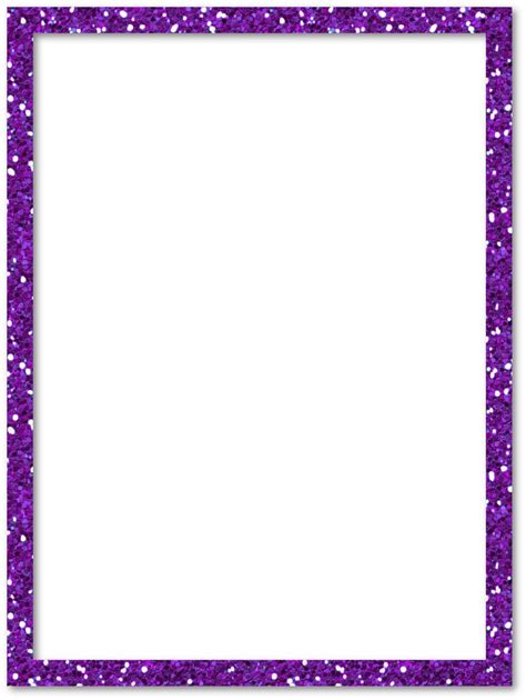 Purple Glitter Frame In 2023 Borders For Paper Scrapbook Frames