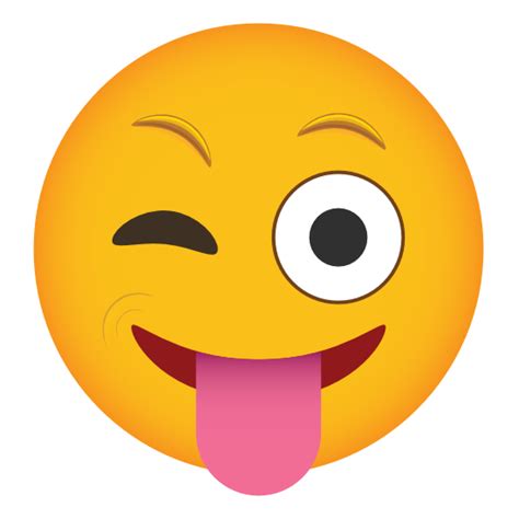 Phone Emoji Sticker Winking With Tongue Out