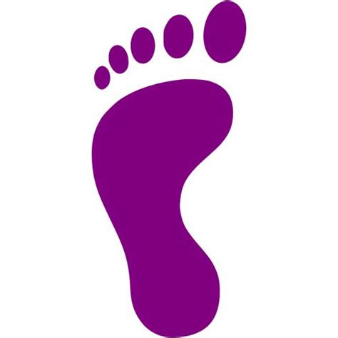 Purple Left Footprint Icon Free Purple Footprint Icons