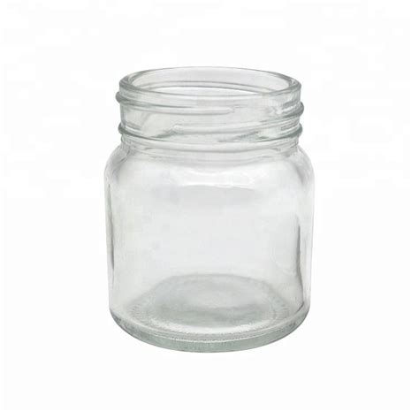 2oz Empty Mini Clear Glass Mason Candle Jar With Metal Lid High
