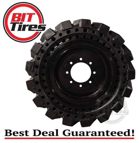 10x165 30x10 16 Flat Free Solid Skid Steer Tires Set Of 4 Wrims