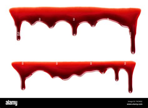 Dripping Blood Isolated On White Stock Photo Alamy