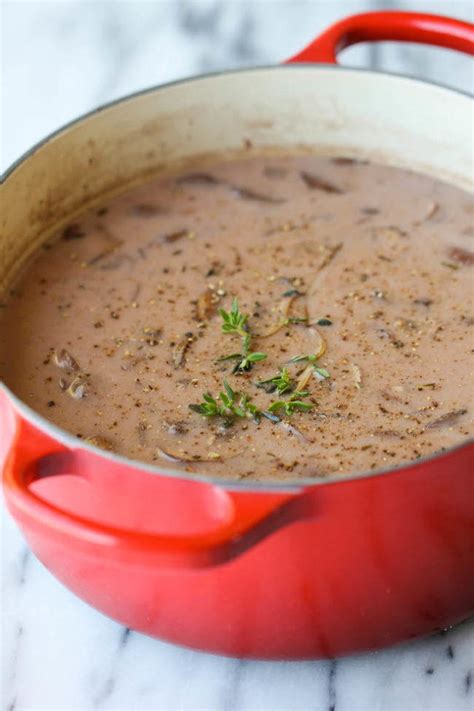 Try this simple and delicious homemade cream of mushroom soup. Homemade Cream of Mushroom Soup | AllFreeCopycatRecipes.com