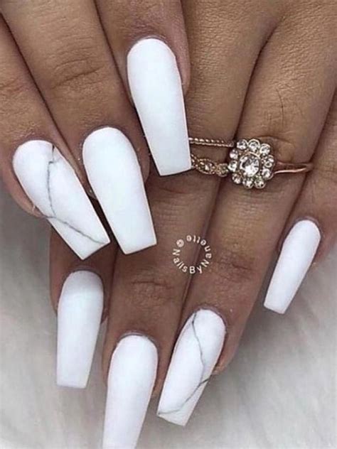 Nail Designs Coffin White Daily Nail Art And Design