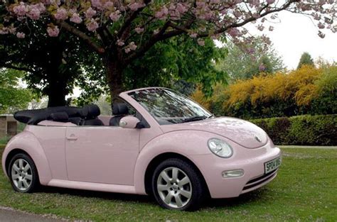 Light Pink Vw Beetle Volkswagen Beetle Convertible Pink Car Pretty Cars