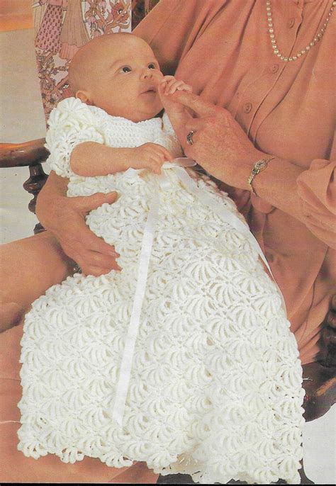 Baby Christening Gown And Dress Crochet Pattern Baptism Heirloom Pdf