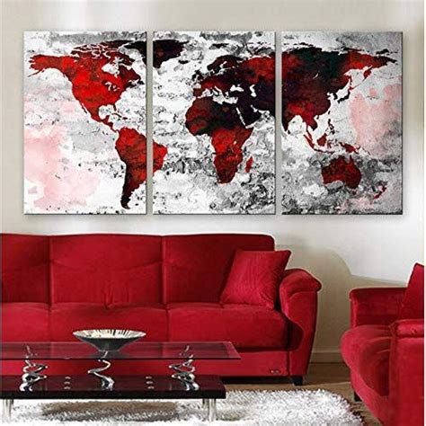 Red Black And White Home Decor Red Wall Decor Black Wall Decor Red