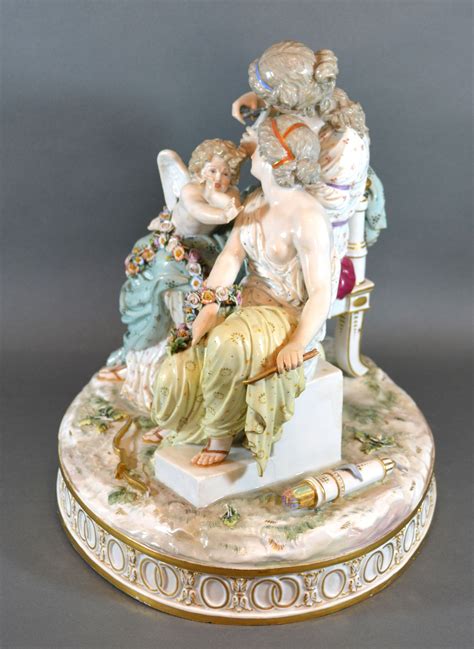 A Late 19th Century Meissen Porcelain Large Group In The Form Of Venus
