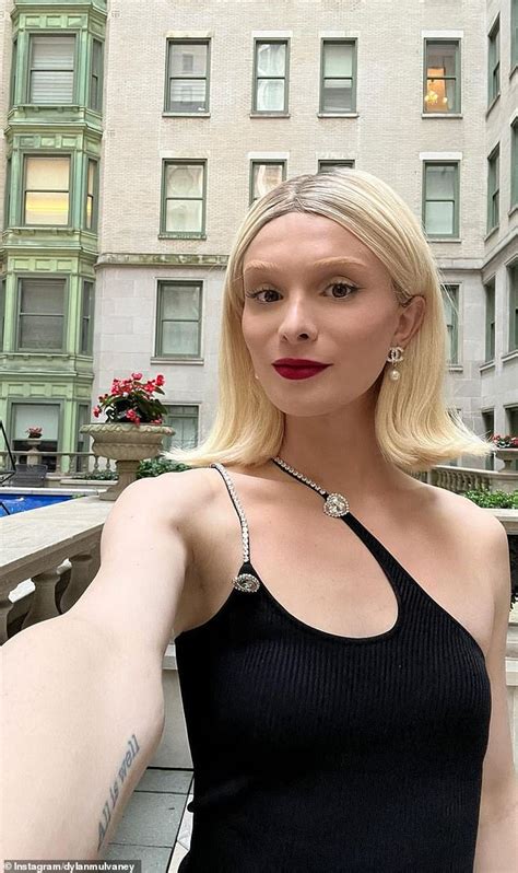 trans influencer dylan mulvaney shows off stunning new platinum hairdo in 90s style black dress