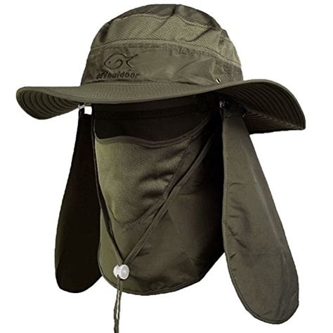 Sun Cube Outdoor Wide Brim Sun Hat With Neck Cover Flap Upf 50 Hat