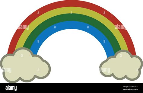 Rainbow Clouds Filled Outline Icon Vector Stock Vector Image And Art Alamy