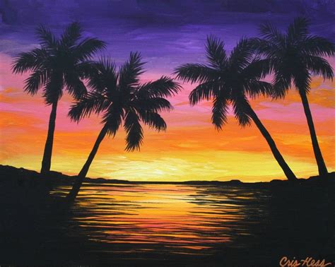 Tropical Beach Sunset Painting Pictures 5 Hd Wallpapers Easy