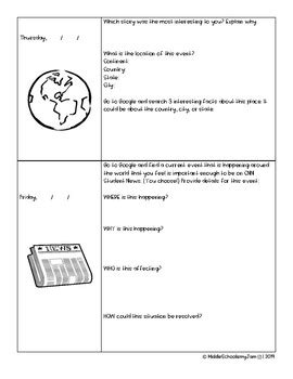 Internet search engine, you find cnn student copies! CNN Student News Worksheet - (CNN10) Weekly graphic ...