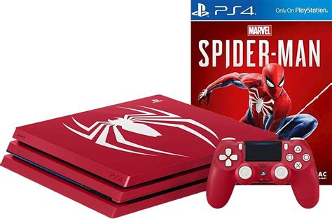 Sony Playstation 4 Pro Limited Edition Marvels Spider Man Amazing Red