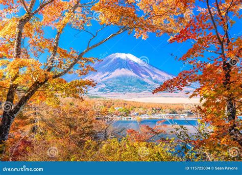 Mt Fuji Japan Autumn Landscape Stock Photo Image Of Fall Japanese