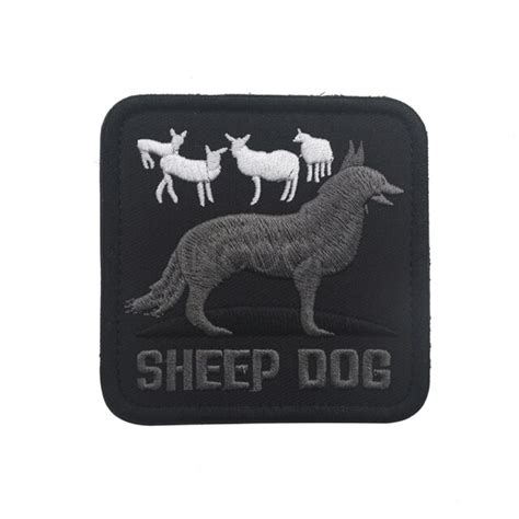 30 Pcs Sheep Dog Embroidery Patch Sheepdog Military Morale Patch
