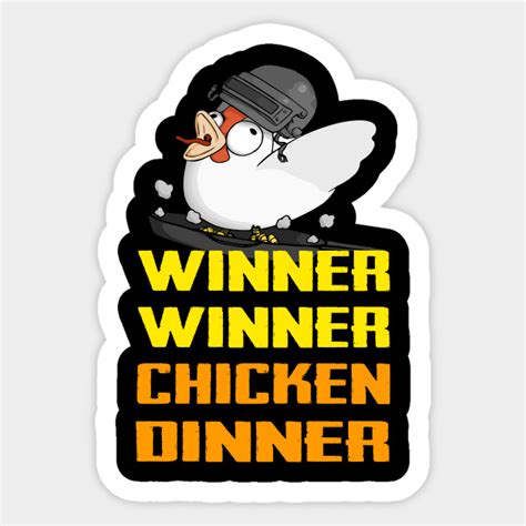 Winner Winner Chicken Dinner Pubg Pubg Sticker Teepublic