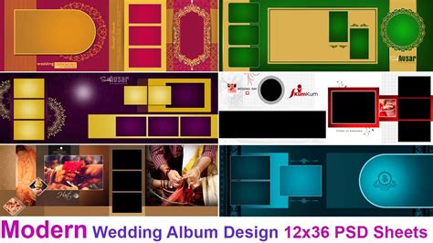 15 Modern Wedding Album Design 12x36 Psd Sheets Luckystudio4u