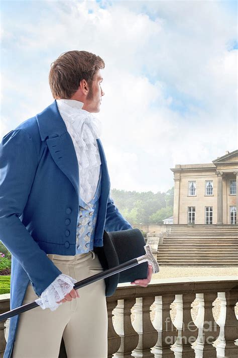 Regency Gentleman Looking At Mansion Photograph By Lee Avison Fine