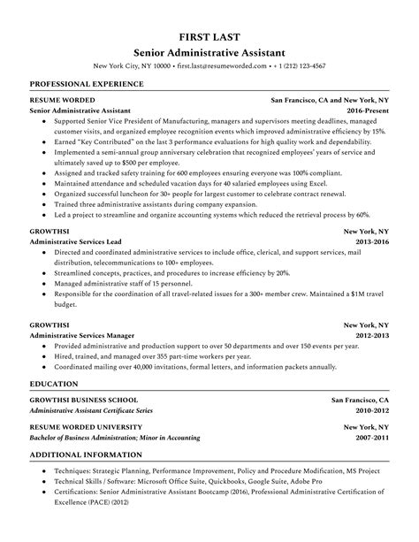 Executive Assistant Resume Examples Executive Assistant Resume Sample