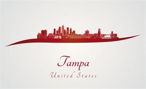 ᐈ Tampa Bay Skyline Silhouette Stock Cliparts Royalty Free Tampa