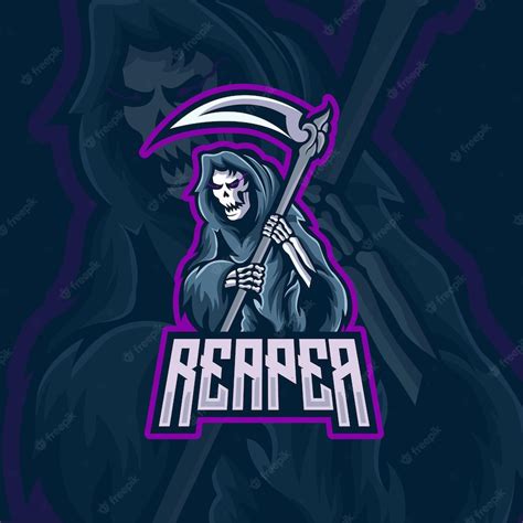 Premium Vector Reaper Skull Mascot Esport Logo Design