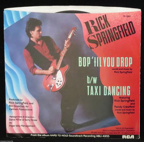 Rick Springfield Bop Til You Drop 1984 Vinyl Discogs