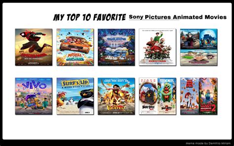 Top 10 Favourite Sony Pictures Animated Movies By Geononnyjenny On