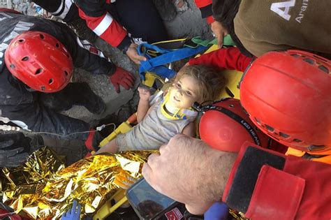 4 year old girl rescued 91 hours after turkey quake mayor abs cbn news