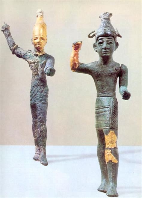 Baal God Bronze And Gold Statuette From Ugarit Ras Shamra Syria