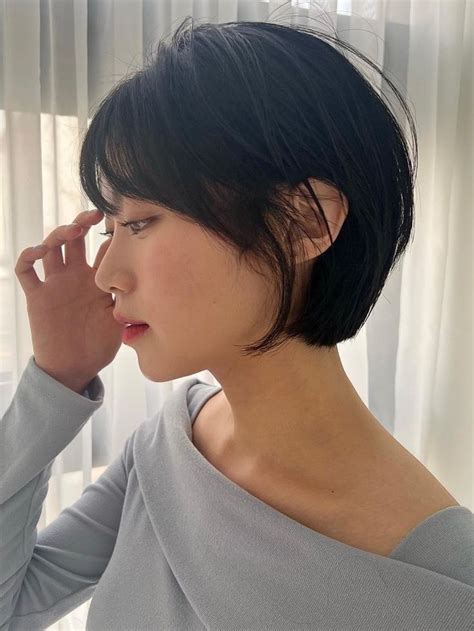 Korean Short Hairstyle Woman Kpop Short Hair Korean Short Haircut