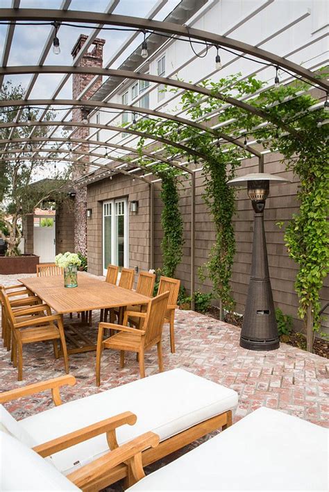 Use a stud finder, available from home improvement stores, to find and mark the locations to attach it to the wall find the studs where you want the trellis to hang and mark their location. Interior Design Ideas | Patio trellis, Pergola, Backyard patio