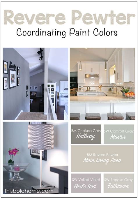 Copper and antimony (and in antiquity lead) act as hardeners but lead may be used in lower grades of pewter, imparting a bluish tint. Revere Pewter Coordinating Paint Colors | Coordinating paint colors, Paint colors for home ...