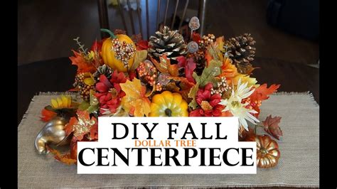 How To Make A Fall Centerpiece Dollar Tree Decor Youtube