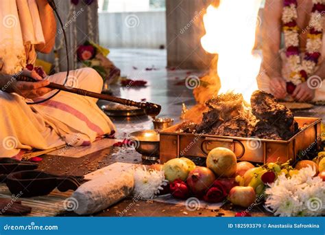 Items For The Indian Yajna Ritual Indian Vedic Fire Ceremony Called