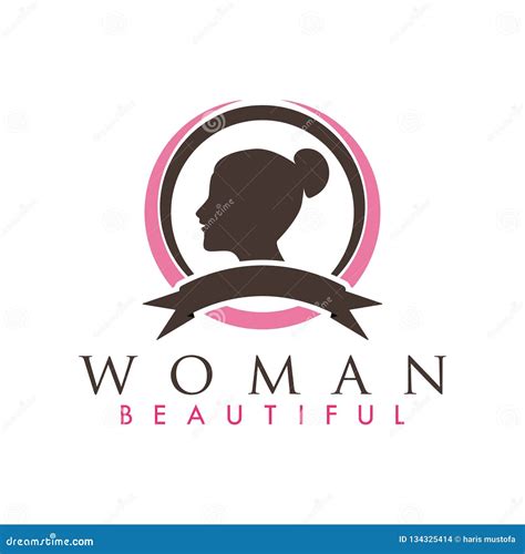 Beautiful Woman Logo Design Inspiration Stock Vector Illustration Of
