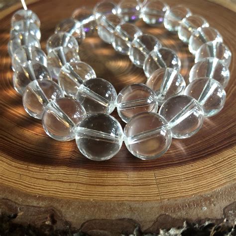 Round Glass Beads 14mm Clear Glass Beads 14mm Round Full Etsy Uk