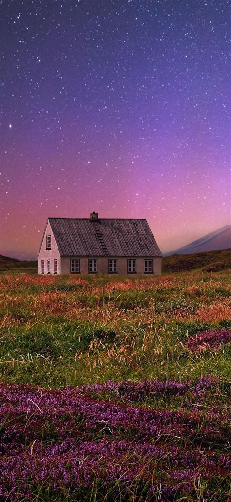 1125x2436 Fantasy House In Field 4k Iphone Xsiphone 10iphone X