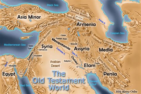 Map Of The Old Testament World Churchgists Com