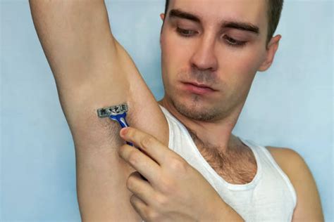 Man Shaving Armpits Stock Photos Pictures And Royalty Free Images Istock