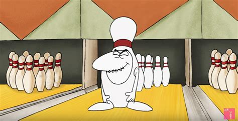 Pink Panther And Big Nose Compete In A Serious Game Of Bowling Video