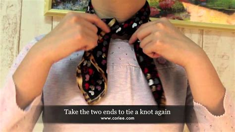 How To Tie A Silk Scarf With Classic Knot Youtube