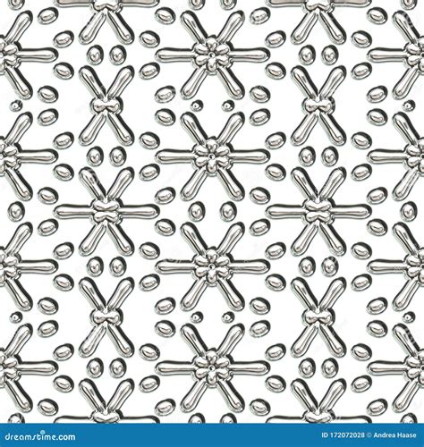 Seamless Repeating Pattern Tile Silver Metal Stock Illustration
